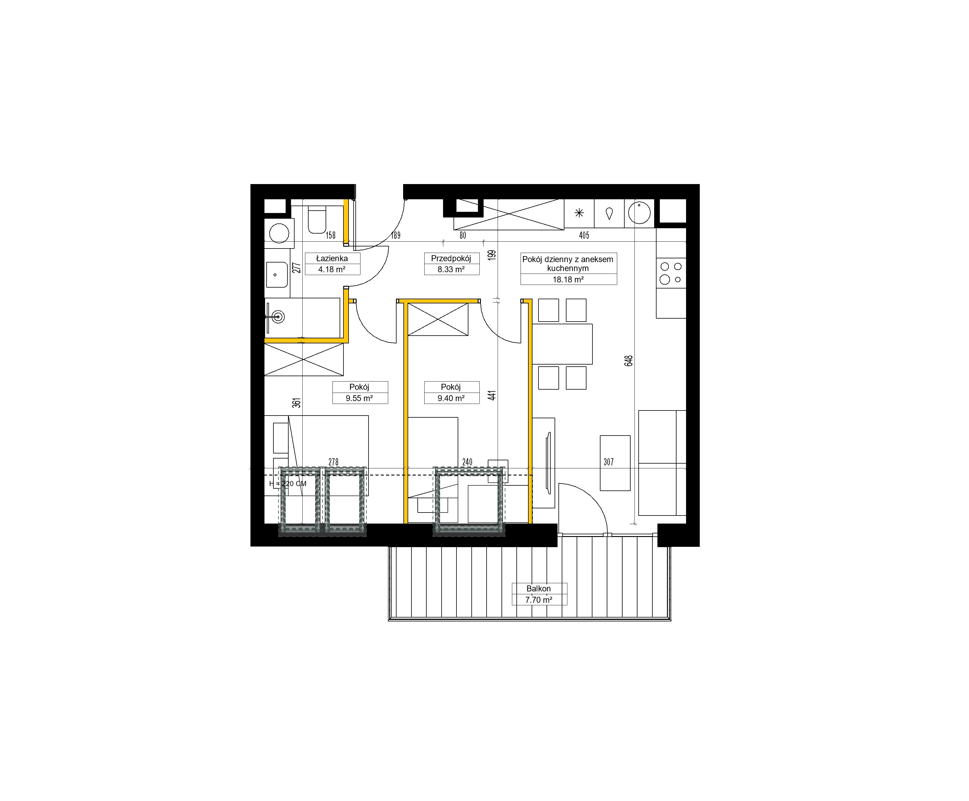 Rzut mieszkania F/35